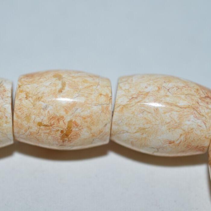 古玩古玉老玉 高古良渚 鸡骨白 勒子珠珠手链_