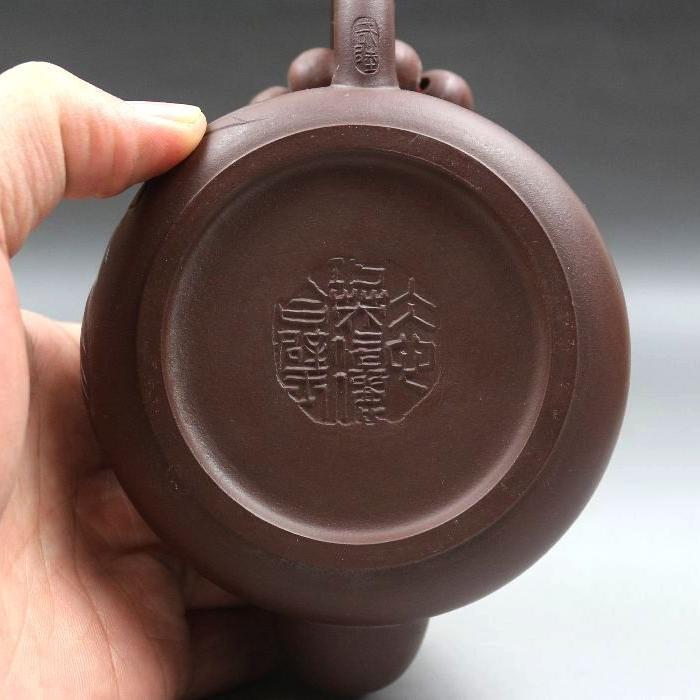 90年代高级工艺师咸仲英济公紫砂壶_90年代高