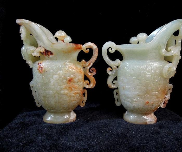 龙杯 和田玉龙杯一对 好货_龙杯 和田玉龙杯一对 好货价格_龙杯 和田玉龙杯一对 好货图片_来自藏友君临天下l_玉器_地摊交易_华夏收藏网 cang.com