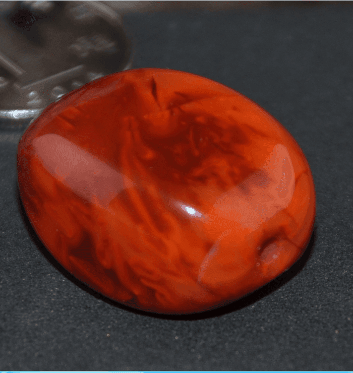 四川凉山南红玛瑙柿子红背云扁珠吊坠微信13