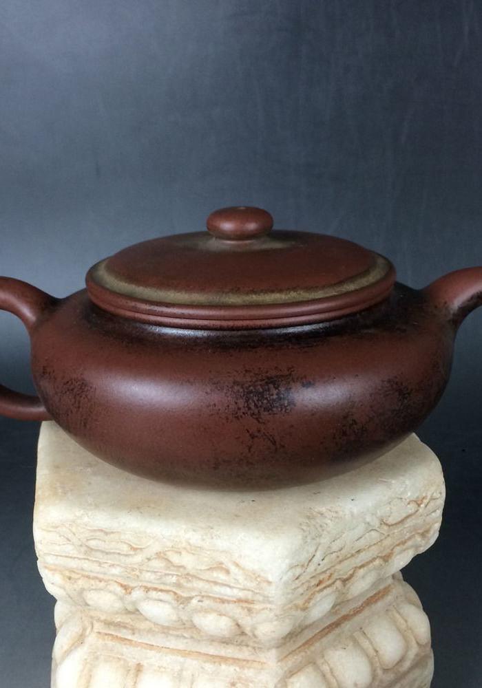 老紫砂壶农村一线收来的素面老紫砂壶古玩杂项