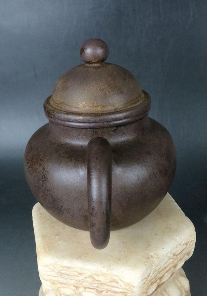 老紫砂壶农村一线收来的素面老紫砂壶古玩杂项