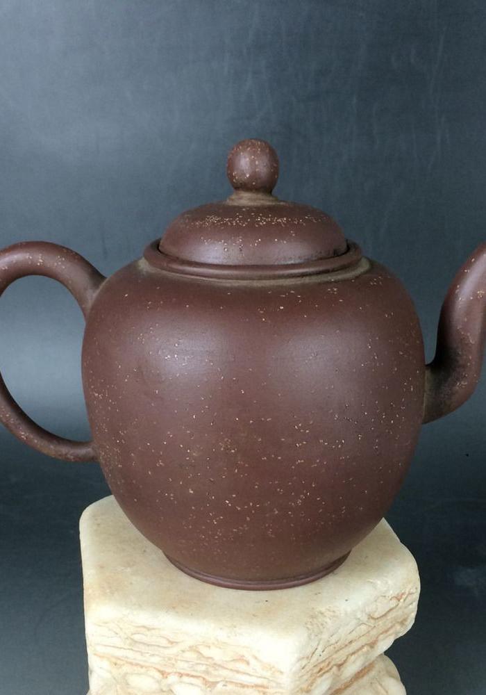 老紫砂壶农村一线收来的素面洒金紫砂壶古玩杂