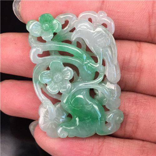 【玉泉文玩】i901民国解放初老坑冰种飘阳绿喜