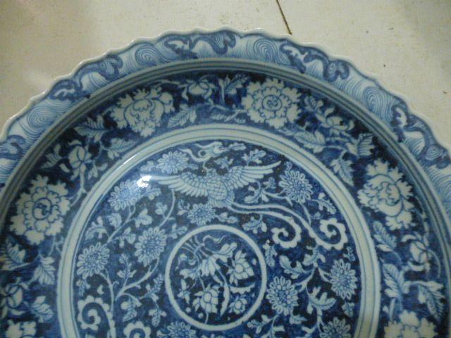 青花双凤盘 直径46厘米_青花双凤盘 直径46厘