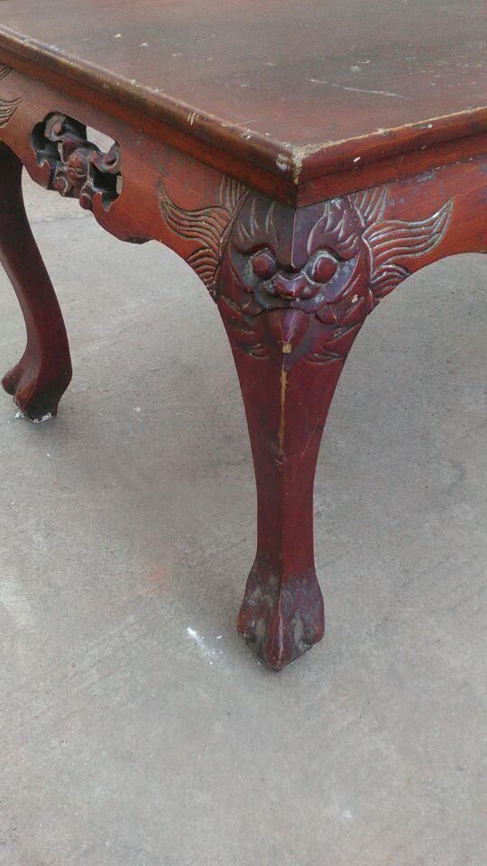 老雕花茶几 品极佳 雕工大气美观 建议打木架包