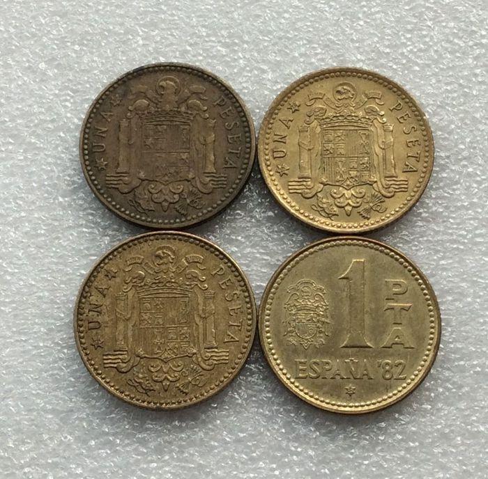 西班牙硬币 1比塞塔4种_西班牙硬币 1比塞塔4