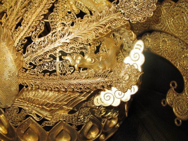 铜鎏金凤冠_铜鎏金凤冠价格_铜鎏金凤冠图片