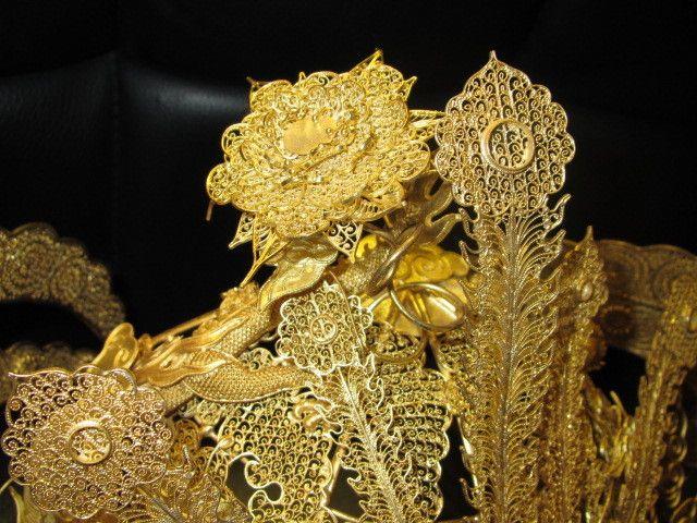 铜鎏金凤冠_铜鎏金凤冠价格_铜鎏金凤冠图片