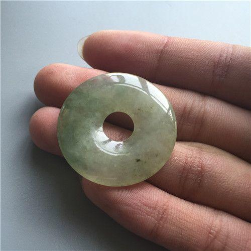 【玉泉文玩】k282创汇期老翡翠平安扣秒杀