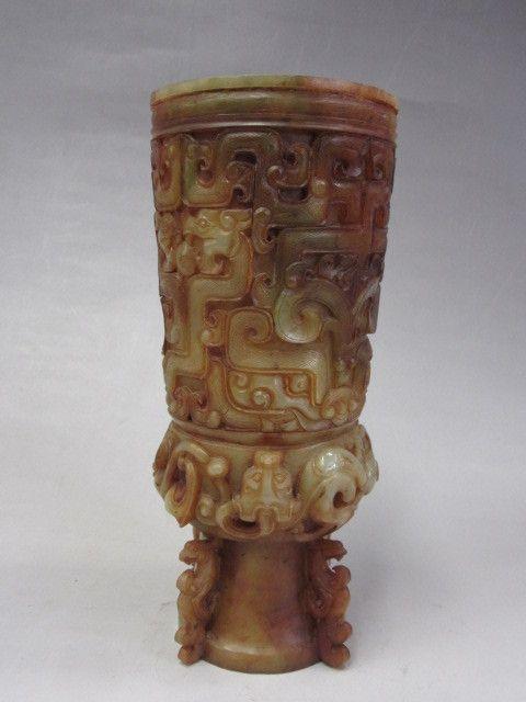 战汉玉龙凤纹杯_战汉玉龙凤纹杯价格_战汉玉