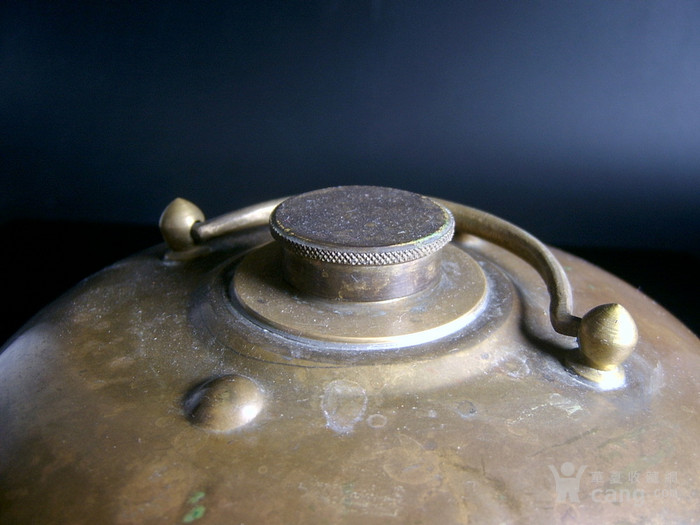 民国 制作精细轻薄的银黄铜汤婆子 暖水壶 暖水