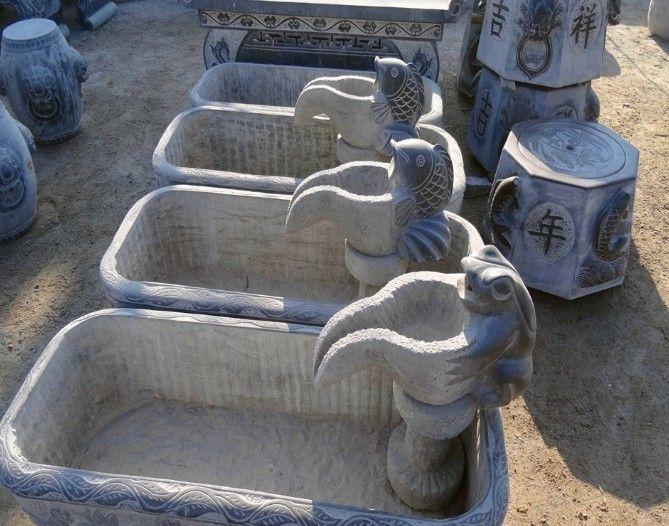 青石石雕 养花养鱼鱼缸 马槽牛槽 洗手池拖布池