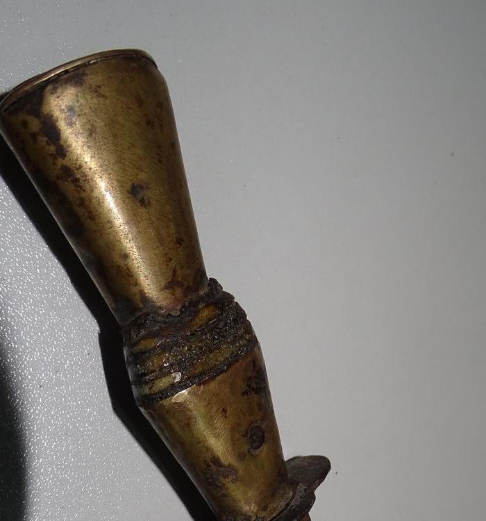 天平天国重要人物萧朝贵贴身兵器铜鎏金完整开