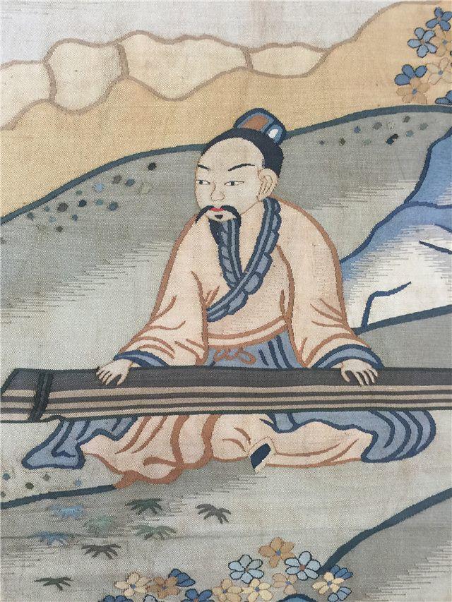 缂丝松下听琴图_缂丝松下听琴图价格_缂丝松