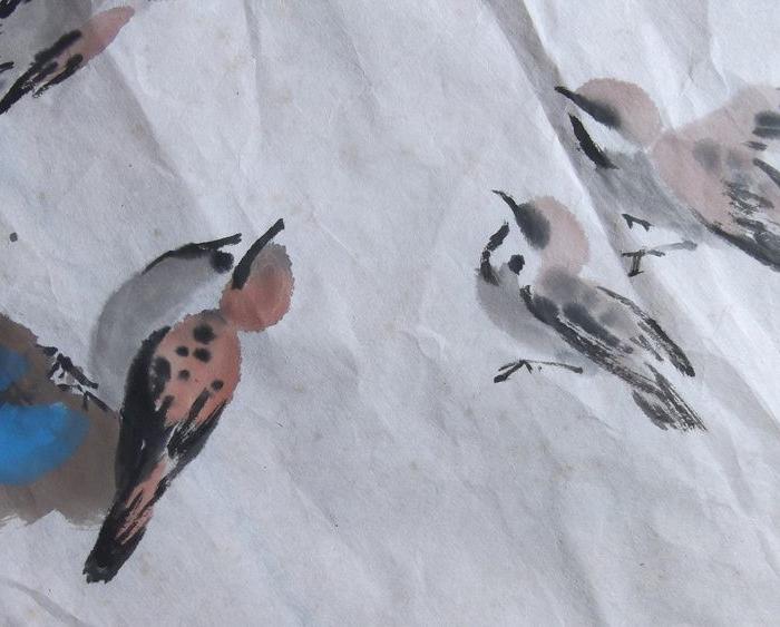 花鸟画生宣国画,九只麻雀在聚会,画的很好,写意小品花鸟画_花鸟画生宣国画,九只麻雀在聚会,画的很好,写意小品花鸟画价格_花鸟画生宣国画,九只麻雀在聚会,画的很好,写意小品花鸟画图片_来自藏友若已售我及时下架_字画_地摊交易_华夏收藏网 cang.com