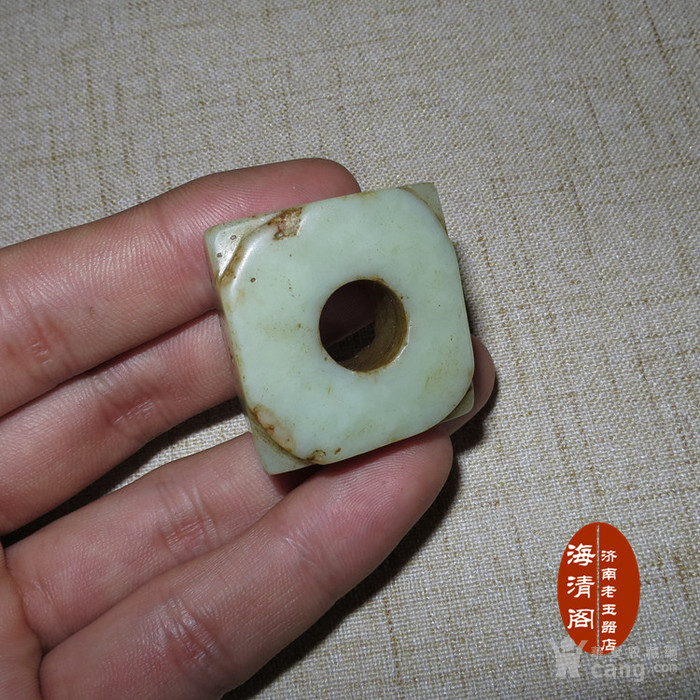 清代 老和田玉琮 勒子 挂件
