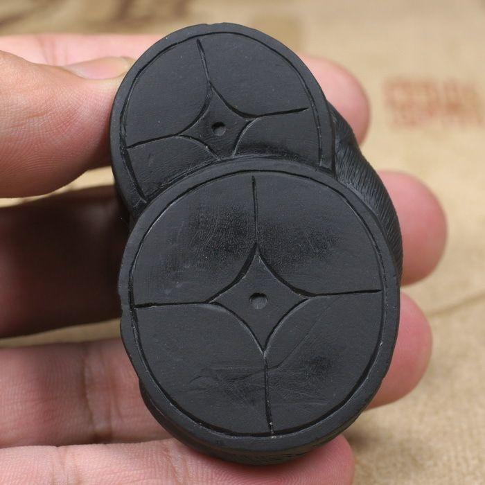 标本料 非和田玉把件生肖小黑牛_标本料 非和