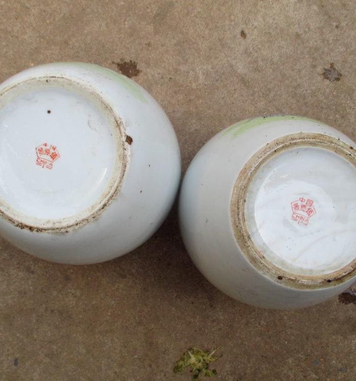 典型文革似珐琅彩的一对罐 完整_典型文革似珐