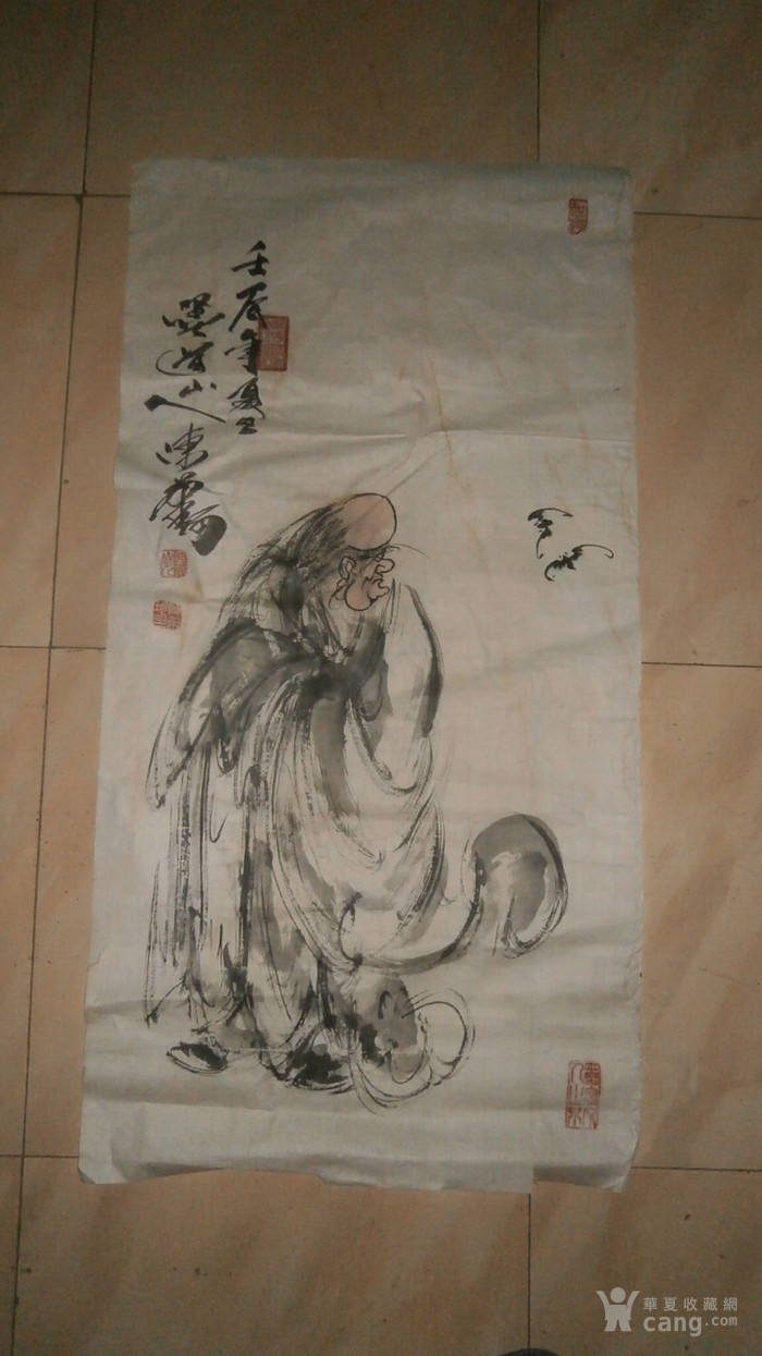 水墨人物画国画写意画,罗汉画,墨道山人画的很潇洒,真