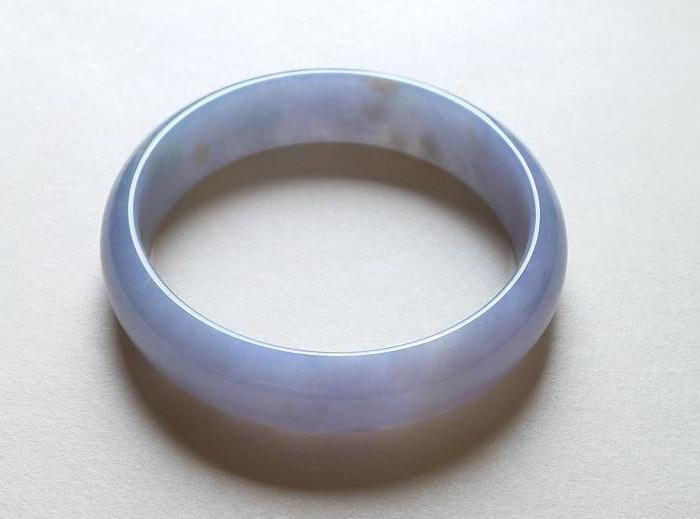 天然缅甸老坑A货 双彩紫罗兰靓女翡翠手镯_天