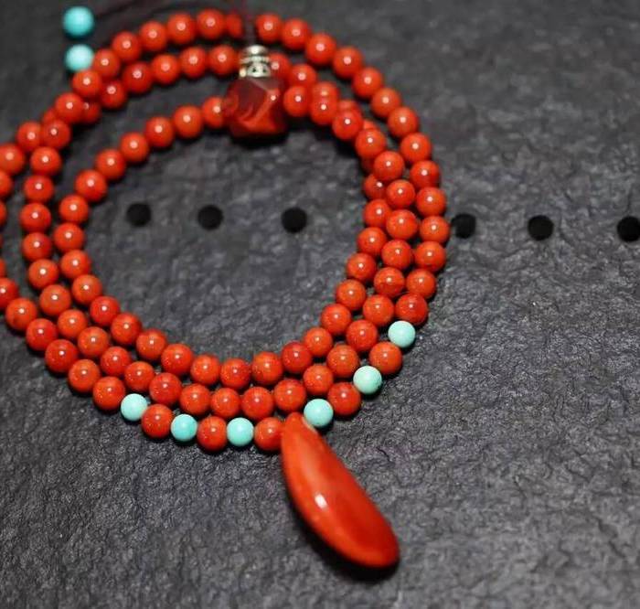 凉山九口精品无瑕疵月牙南红满肉满色项链_凉