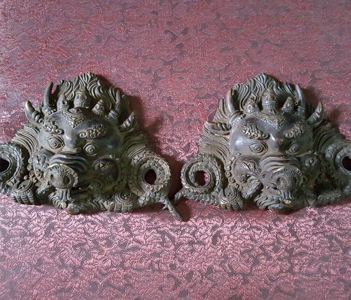 铜兽门鼻子一对_铜兽门鼻子一对价格_铜兽门