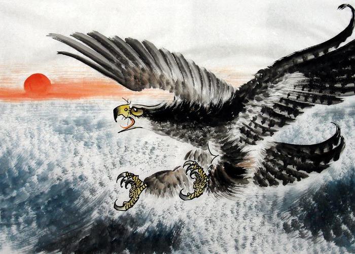 卢国刚 真迹 老鹰 大展宏图_卢国刚 真迹 老鹰