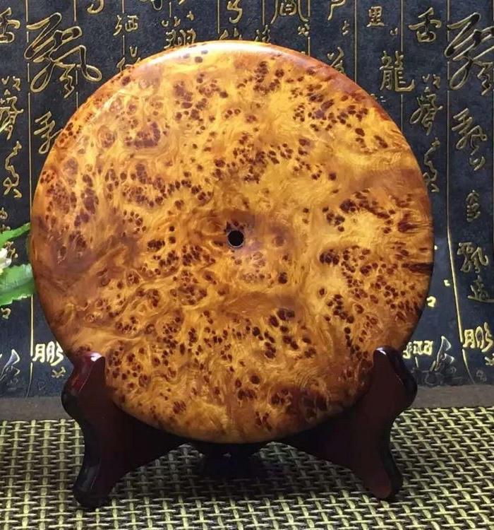 霸气福饼摆件,密密麻麻爆满榴疤,黄金底色 观赏