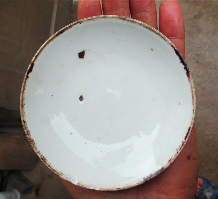 细釉精细胎质浅绛彩 山水粥罐盖 全品_细釉精