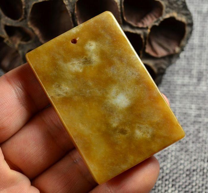 和田玉糖料三阳开泰玉牌_和田玉糖料三阳开泰