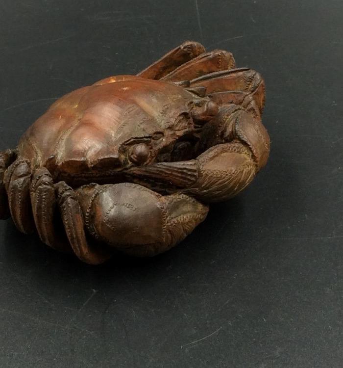 老黄杨木雕螃蟹_老黄杨木雕螃蟹价格_老黄杨