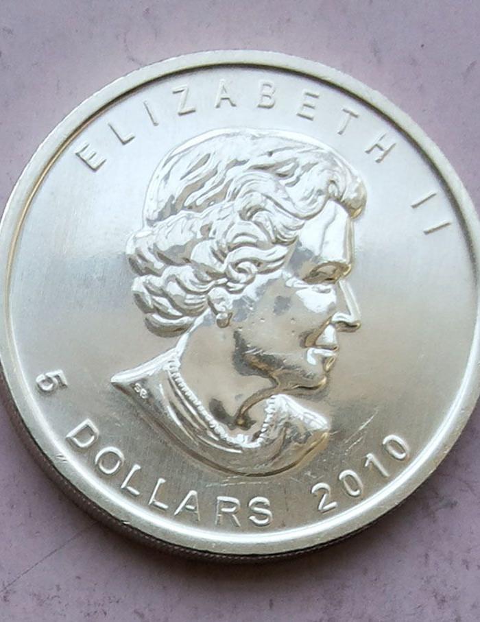 加拿大枫叶2010年原光银币_加拿大枫叶2010