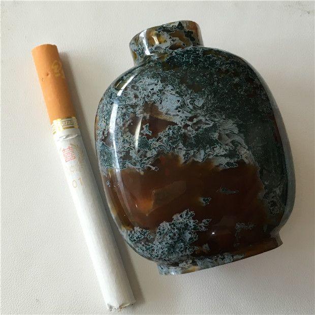 【玉格格】F149民国时期水草玛瑙鼻烟壶_【玉