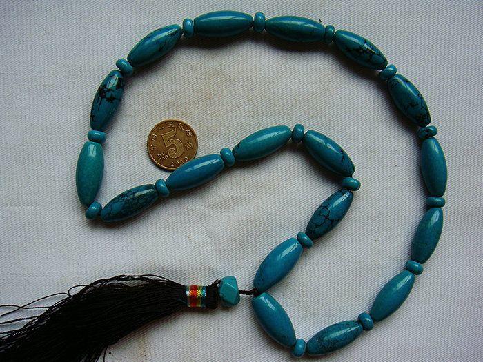 绿松石老手珠链18颗606118_绿松石老手珠链