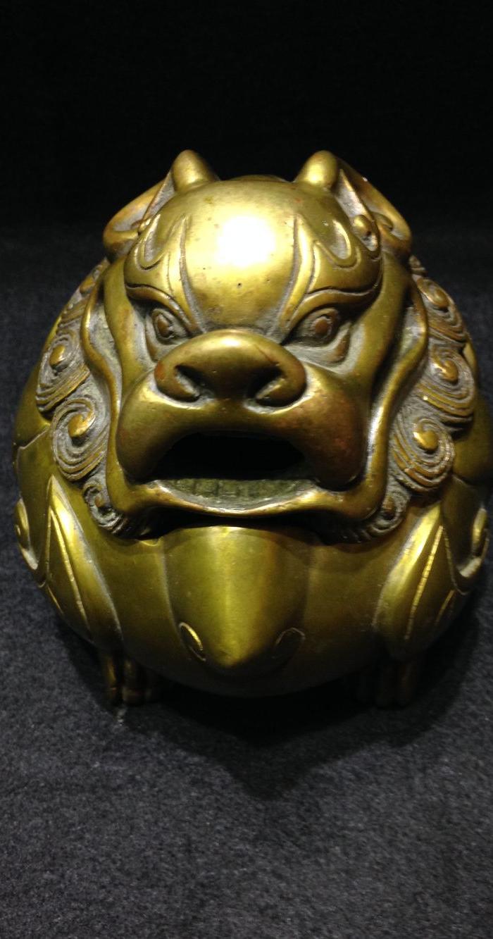 老铜蒲牢兽香熏炉