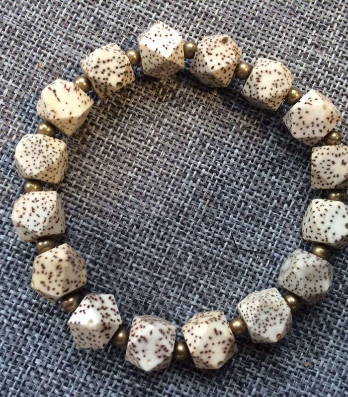 纯手工唐八棱原生态星月菩提单圈手串 海南元