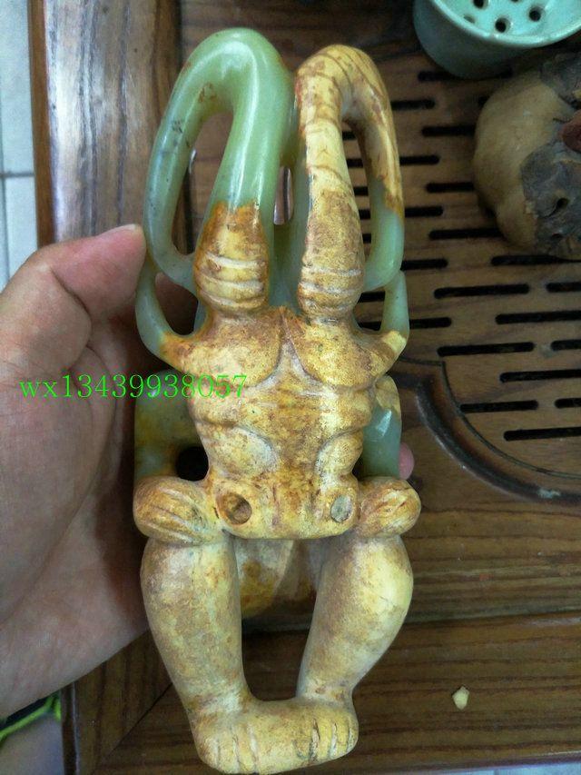 红山文化老玉太阳神神尊21cm_红山文化老玉太