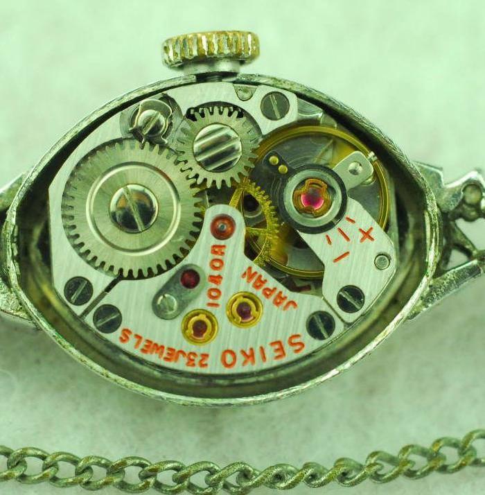 精工舍女表极品23钻手卷机芯镀白金壳钢壳3个