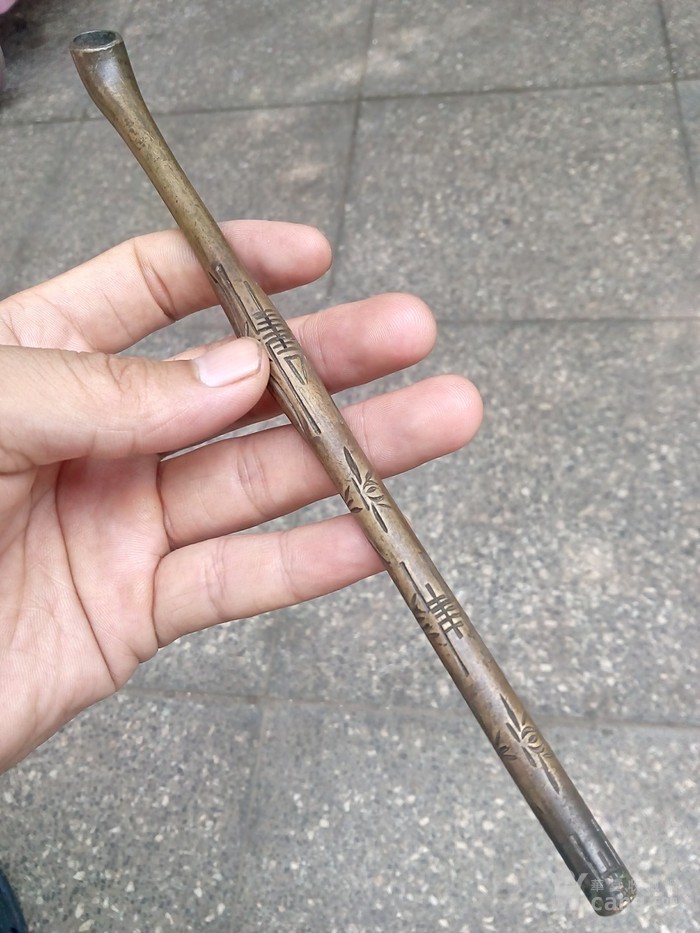 清代带工铜烟杆