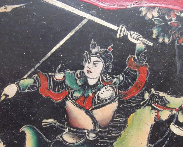 三国演义历史故事画,赵子龙单骑救主,老家具上