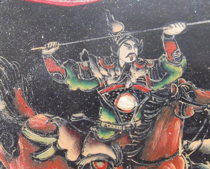 三国演义历史故事画,赵子龙单骑救主,老家具上