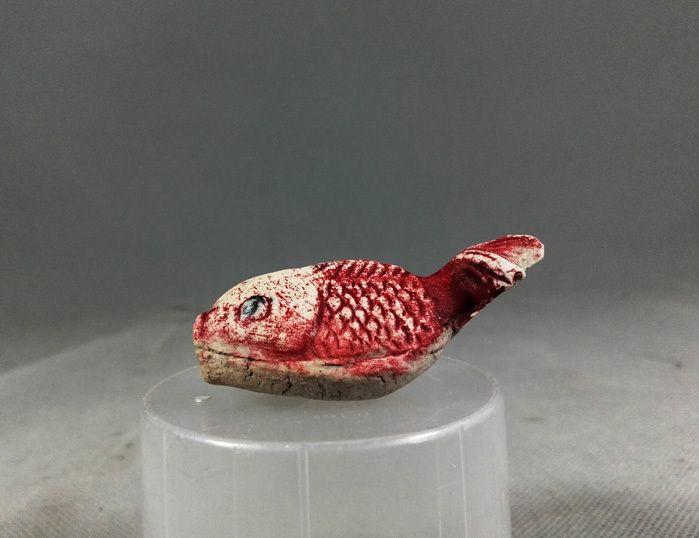 清早期:瓷塑小红鱼文房摆件(基本全品)_清早