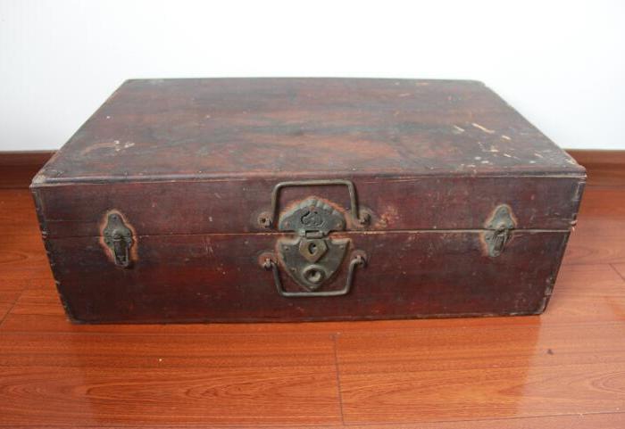 民俗老物件老箱子老式行李箱 旧箱子复古酒店