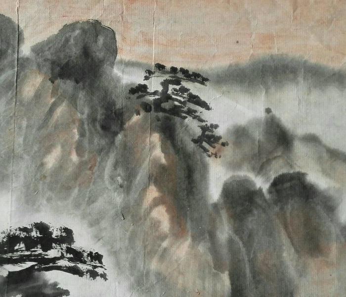 国画山水 白云深处有人家_国画山水 白云深处