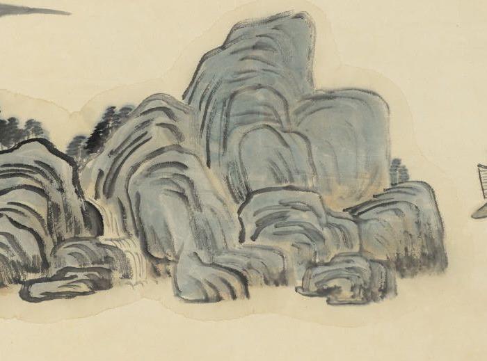 齐白石 国画山水画 册页小品 借山图册23开8_齐