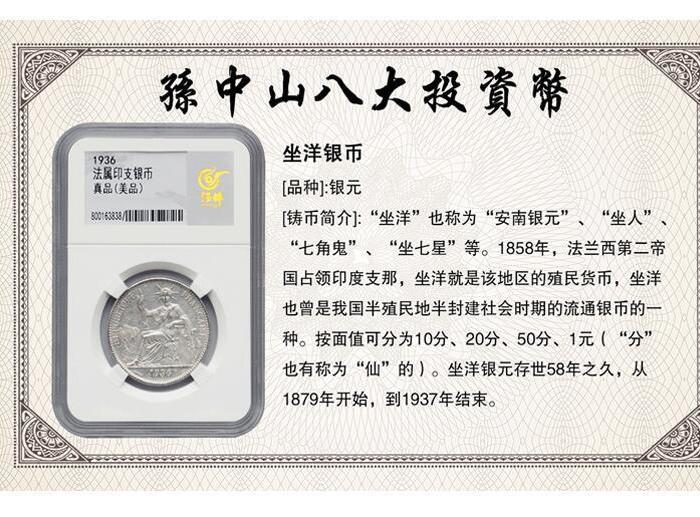 孙中山八大投资币 中国收藏家协会监制_孙中山