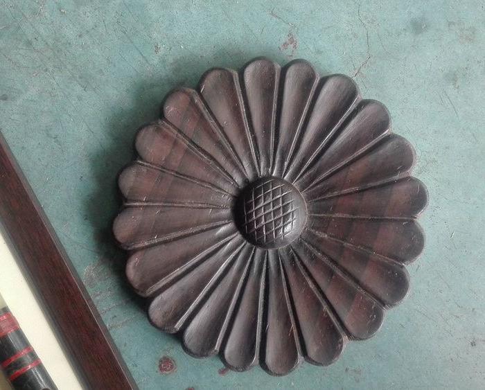 民国时期的 小叶紫檀 日本 天皇族徽 樱花门标_