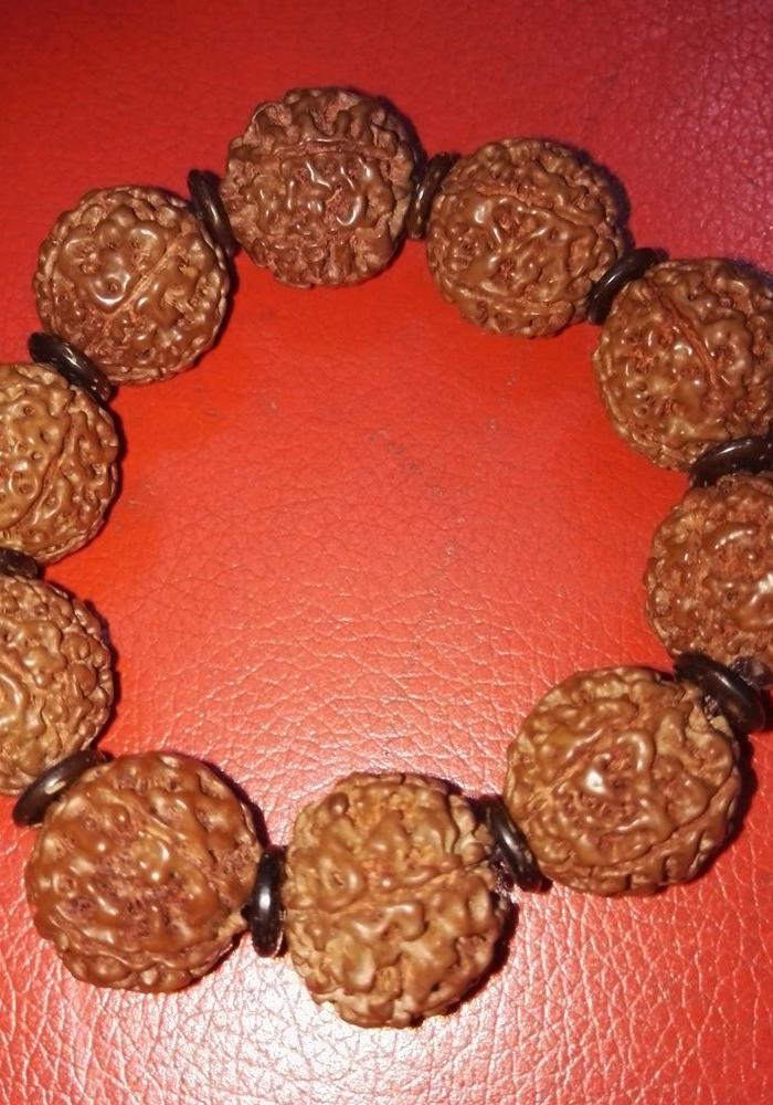 保真天然的大号老六辫金刚菩提手链_保真