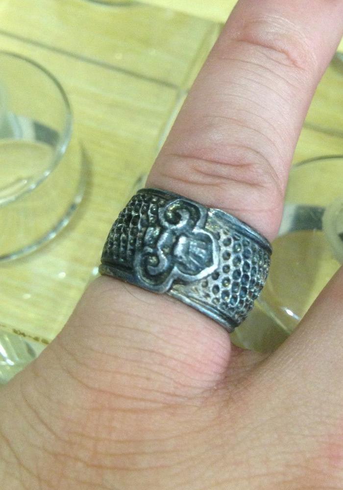 清代,云头如意纹 银顶箍。_清代,云头如意纹 银